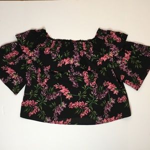 14th & Union XL Top Shirt Blouse Ruffle Floral
